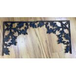 A pair of cast iron oakleaf and acorn pattern wall brackets, 46 x 46cm.