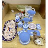 A quantity of Wedgwood jasper wares and other ceramics