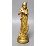 After Carrier-Belleuse. A gilt bronze and ivory figure, height 25cmCONDITION: Jewels missing from