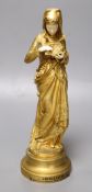 After Carrier-Belleuse. A gilt bronze and ivory figure, height 25cmCONDITION: Jewels missing from