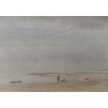 Philip Wilson Steer (1860-1942), 'Figures on the beach near Harwich', initialled, watercolour,