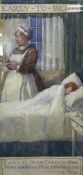 Early 19th century English School, watercolour for a book illustration, 'Early to Bed ...', 33 x