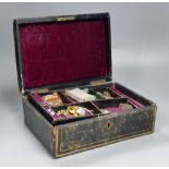 A box of costume jewellery, etc