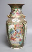 A Chinese famille rose vase, height 38cm