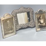 A pair of George V silver mounted photograph frames, Boots Pure Drug Company, Birmingham, 1918, 19.