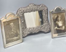 A pair of George V silver mounted photograph frames, Boots Pure Drug Company, Birmingham, 1918, 19.