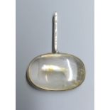 A Georg Jensen sterling and rutilated quartz set Vivianna Torun oval pendant, no. 133, 65mm.