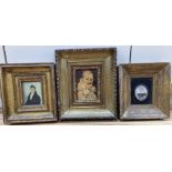 19th century English School, two oils on ivory, Miniature portraits of a girl and gentleman, 5 x 4.