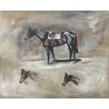 Michael House, oil on wooden panel, 'Jeanne Michelle Fernhill Stakes Ascot 1960', signed and dated