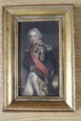 Miscellaneous items, including a coloured stipple engraving of Admiral Lord Nelson after John