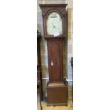 An early 19th century oak longcase clock, height 212cm