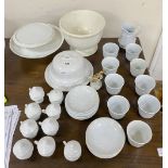 A mixed quantity of white glazed porcelain