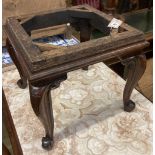 A Victorian rosewood dressing stool frame, width 40cm depth 40cm height 36cm