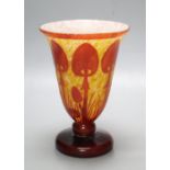 Charles Schneider Le Verre Francais. A cameo glass vase, height 21cm