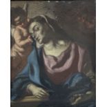 19th century Italian School after Crespi, oil on canvas, The Annunciation, inscribed verso and
