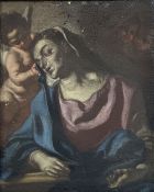 19th century Italian School after Crespi, oil on canvas, The Annunciation, inscribed verso and