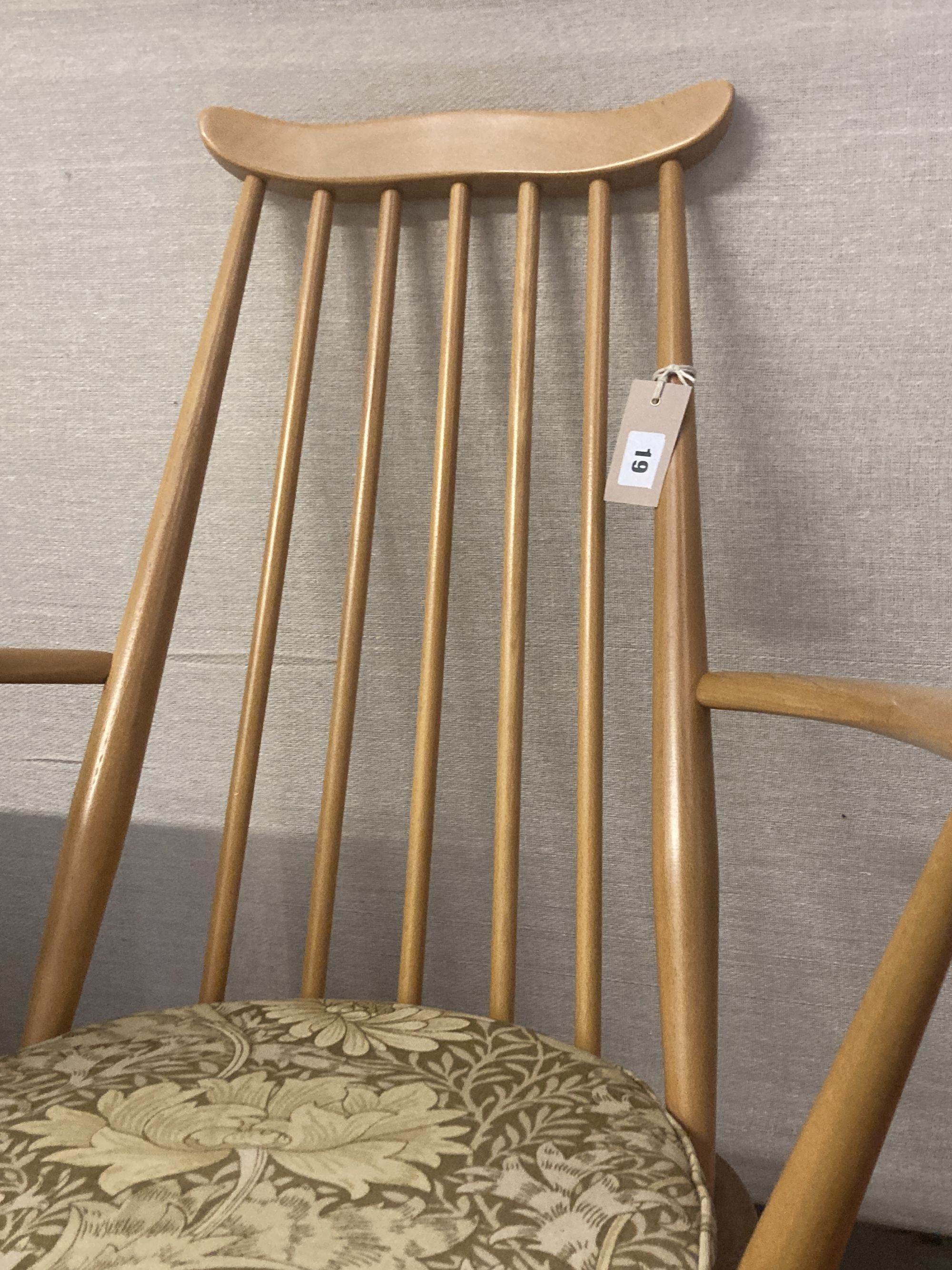 An Ercol stickback beech rocking chair - Image 2 of 3