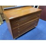 A Robert Heritage teak chest of drawers, width 99cm, depth 45cm, height 75cm