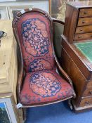 A 19th century Continental rocking chair