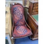 A 19th century Continental rocking chair