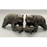 A pair of Black Forest bear groups, length 18cm