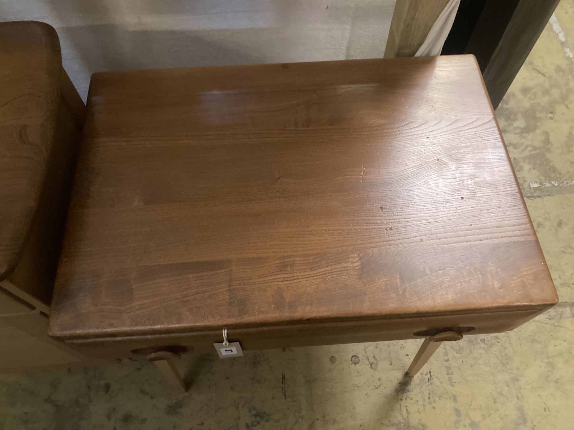 An Ercol elm side table fitted single frieze drawer, width 68cm depth 48cm height 75cm - Image 2 of 4