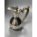 A George V silver hot water pot, Horace Woodward & Co Ltd, Birmingham, 1919, height, 21.3cm, gross