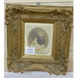 A Victorian framed photograph portrait of a mother and child