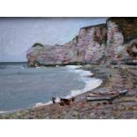 Speirs, oil on canvas, Beach scene, 29 x 39cm