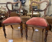 A set of four Victorian mahogany dining chairs