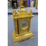 A Victorian ormolu mantel clock, height 40cm