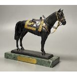 A bronze model of a horse 'Burmese'