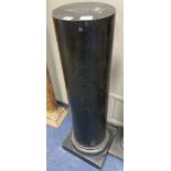 An ebonised wood column, height 99cm