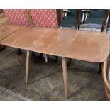 An Ercol elm drop-flap dining table, extended 130cm depth 74cm height 70cm