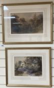 C. Sharpe (c.19th), two watercolours, Llantdry, Monmouthshire and Southend, Eltham, one signed and