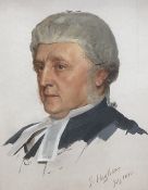 James Hayllar (1829-1920), oil on board, Portrait of the Hon. George Denman (1819-1896), signed