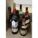 A quantity of mixed bottles including 1978 Pomerol, a bottle of Moet & Chandon, etc.