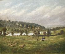 E.A. Atta.. 1899, oil on board, A view of Highgate with St. Michaels Church and St. Josephs,