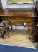 A Queen Anne style walnut lowboy, width 75cm, depth 45cm, height 78cm