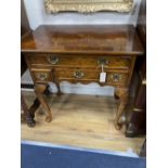 A Queen Anne style walnut lowboy, width 75cm, depth 45cm, height 78cm