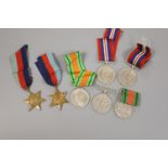 Eight WWII medals