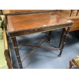 A George III design rectangular mahogany silver table, width 80cm, depth 50cm, height 74cm