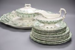 An Edwardian Meakin pottery part dinner service