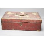 A Wickwar & Co red leather despatch box, length 45cm