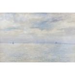 Hubert Arthur Finney, watercolour, Shipping on a calm sea, 33 x 46cm