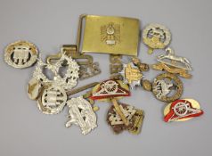 A quantity of military badges