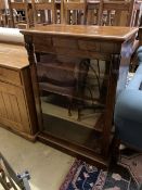 A Victorian walnut pier cabinet, width 73cm, depth 41cm, height 108cm