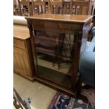 A Victorian walnut pier cabinet, width 73cm, depth 41cm, height 108cm