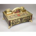 A 19th century French boulle work desk stand, 24cm