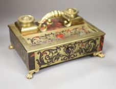 A 19th century French boulle work desk stand, 24cm